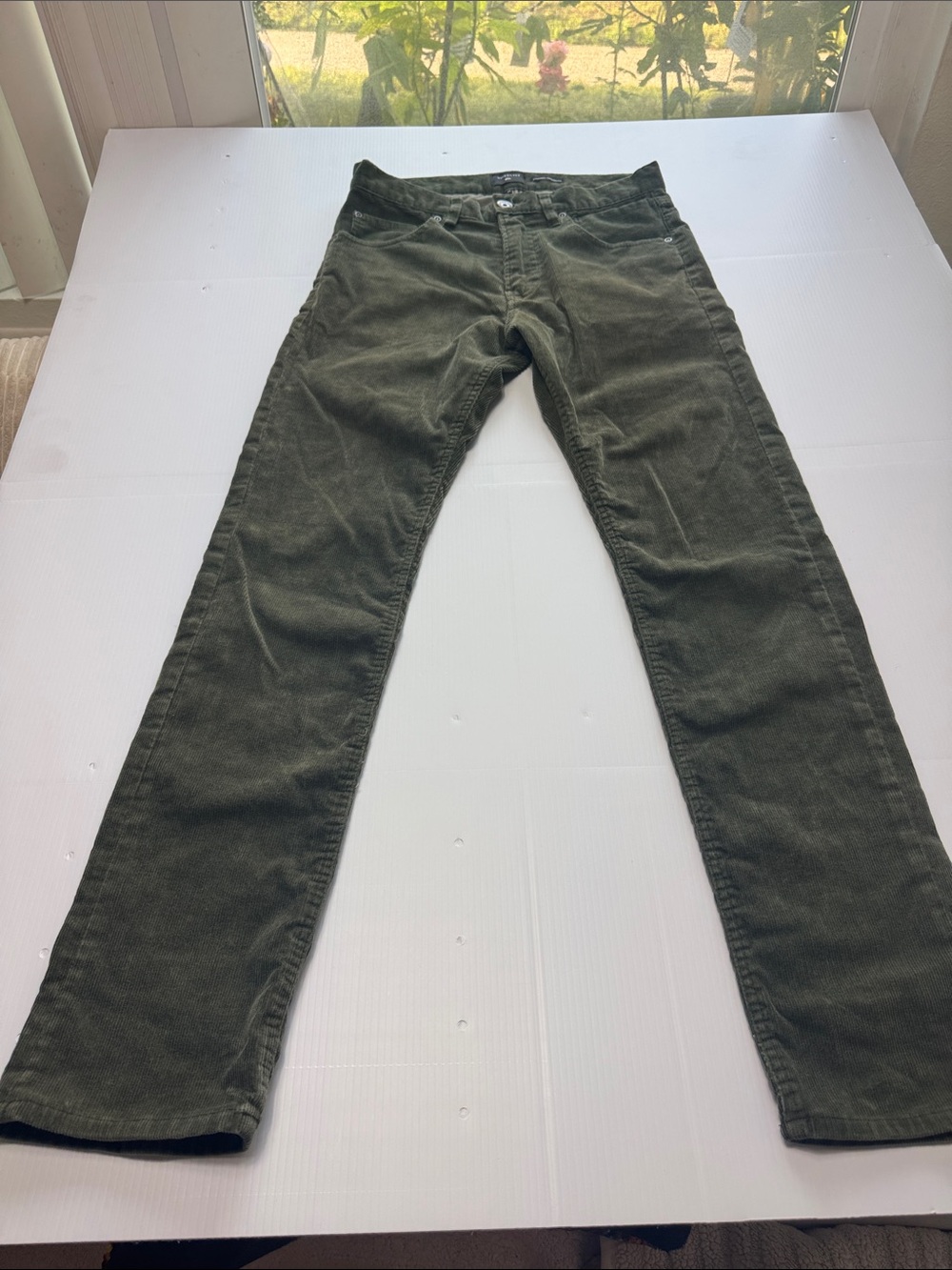Quiksilver Men’s Green Corduroy Straight Fit Pants Casual Size 31